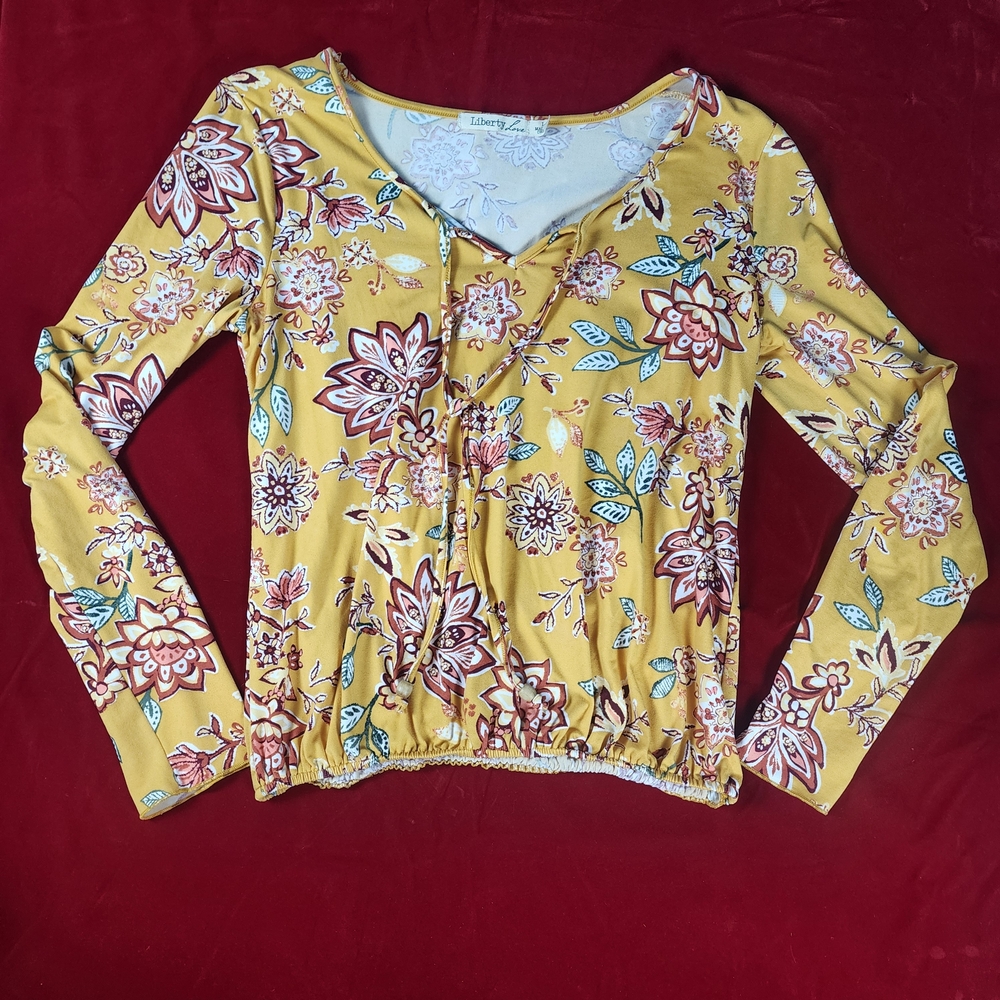 Liberty Love Yellow Floral Long Sleeve Top